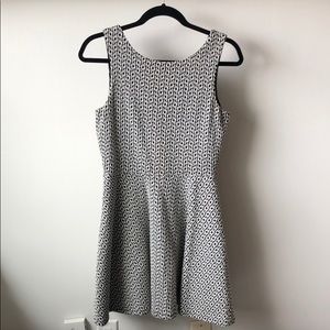 Black and White Skater Dress